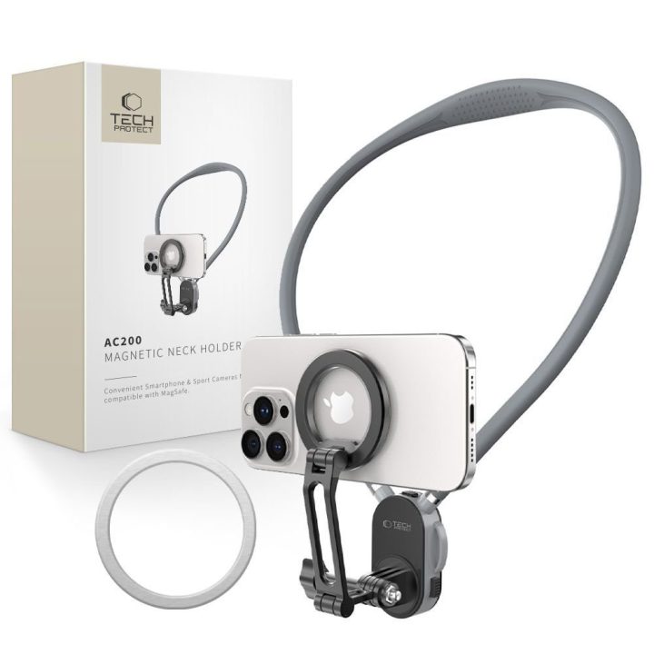 Laikiklis magnetinis telefonui ir GoPro pilkas AC200