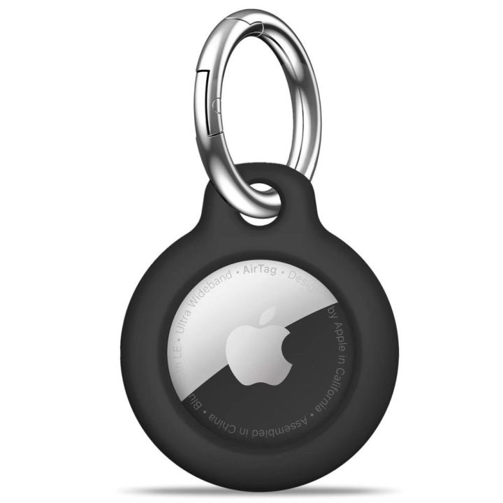 Dėklai Apple AirTag juodi (4 vnt.) Rough