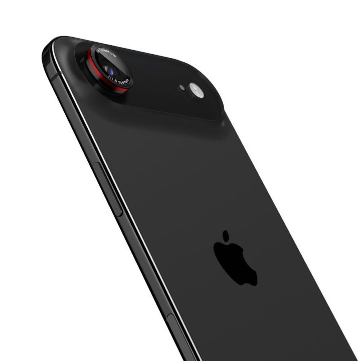 iPhone Air objektyvo stikliukai (2 vnt.) juodi ir raudoni Spigen