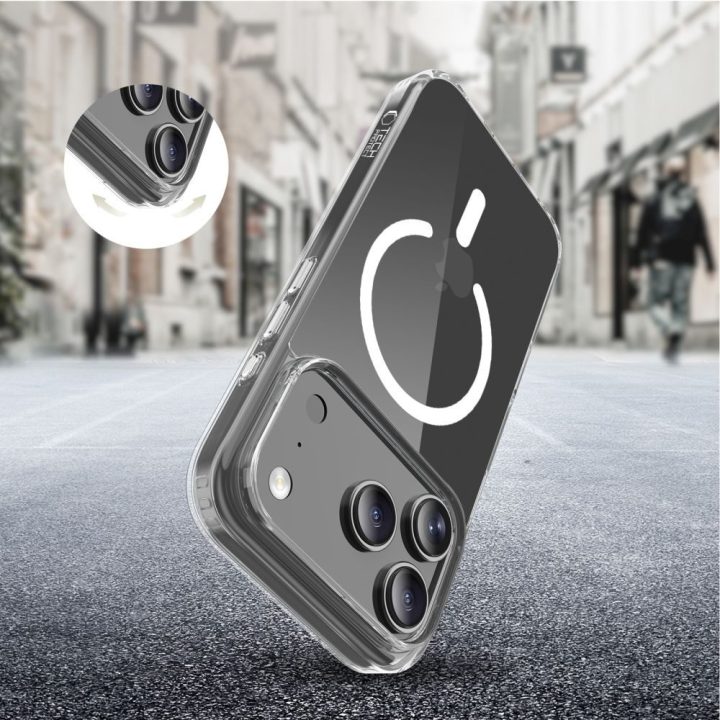iPhone 17 Pro Max dėklas permatomas Flexair