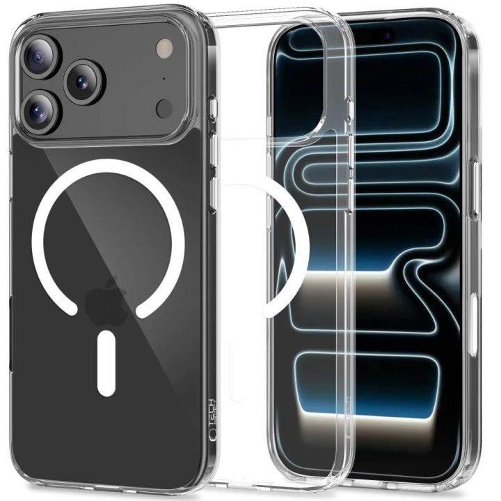 iPhone 17 Pro Max dėklas permatomas Flexair