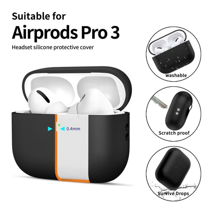 Dėklas silikoninis juodas AirPods Pro 3