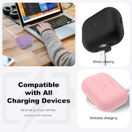 AirPods Pro 3 dėklas silikoninis smėlio spalvos