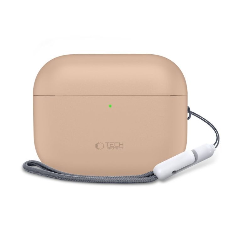 AirPods Pro 3 dėklas silikoninis smėlio spalvos