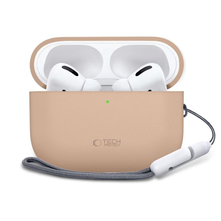 AirPods Pro 3 dėklas silikoninis smėlio spalvos