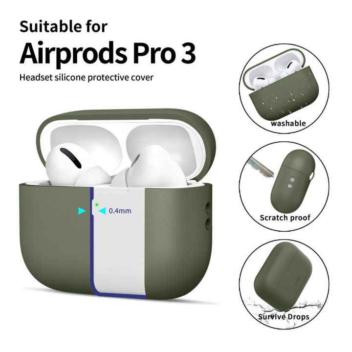 Dėklas silikoninis žalias AirPods Pro 3