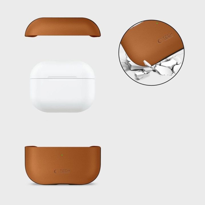 Dėklas AirPods Pro 3 rudas NaturalFit