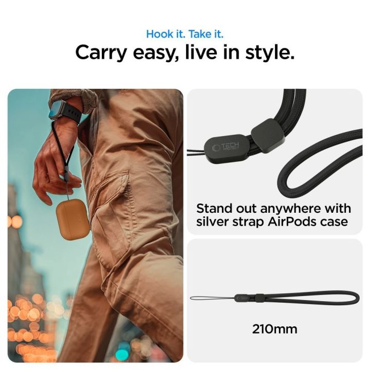 Dėklas AirPods Pro 3 rudas NaturalFit