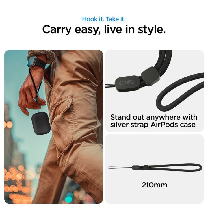 Dėklas AirPods Pro 3 juodas NaturalFit