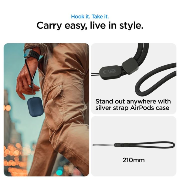 Dėklas AirPods Pro 3 tamsiai mėlynas NaturalFit