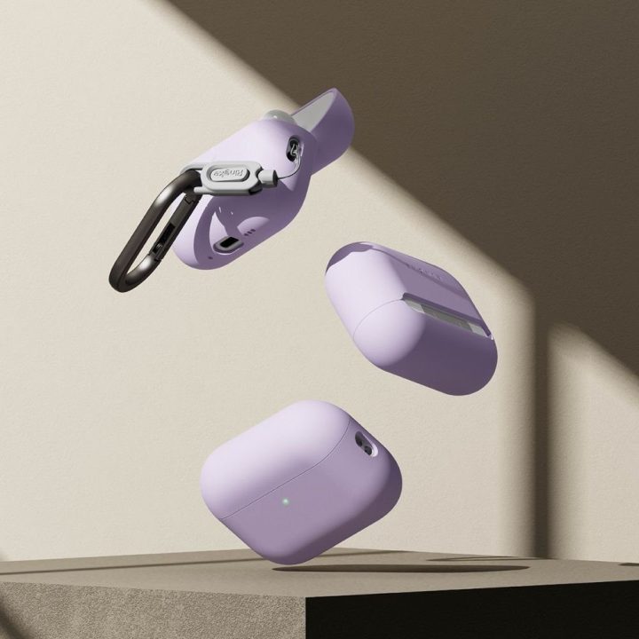 Dėklas silikoninis AirPods Pro 3 violetinis Ringke
