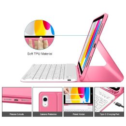 iPad 10.9 / 11 dėklas su pieštuko laikikliu rožinis SC