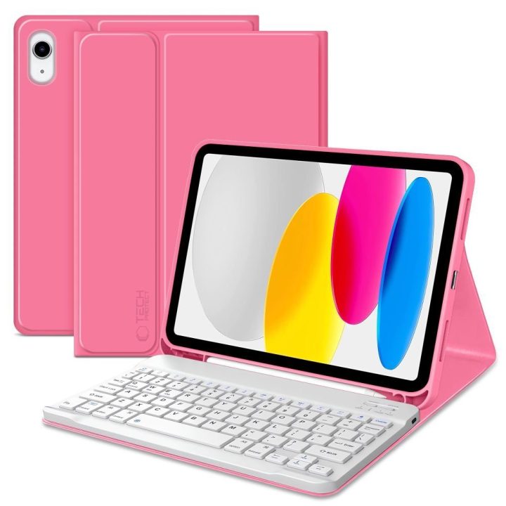 iPad 10.9 / 11 dėklas su pieštuko laikikliu rožinis SC