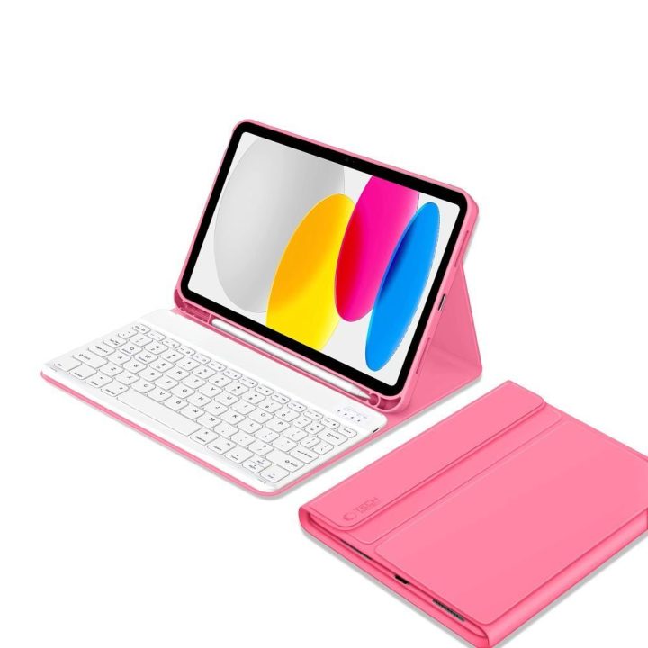 iPad 10.9 / 11 dėklas su pieštuko laikikliu rožinis SC