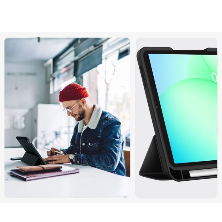 Samsung Galaxy Tab A9 / A11 8.7 dėklas su rašiklio vieta TechProtect