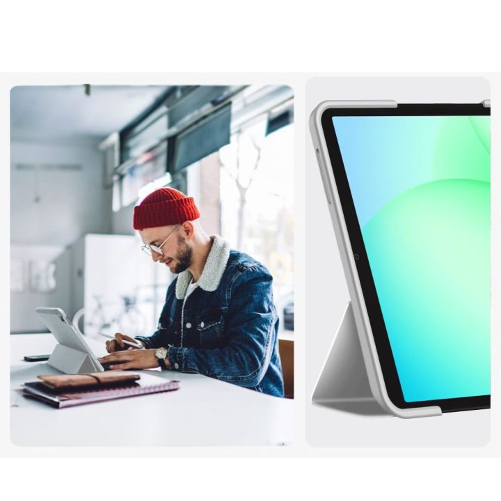 Samsung Galaxy Tab A9 / A11 8.7 dėklas pilkas TechProtect