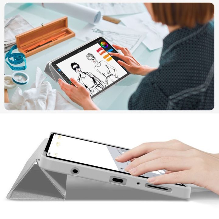 Samsung Galaxy Tab A9 / A11 8.7 dėklas pilkas TechProtect