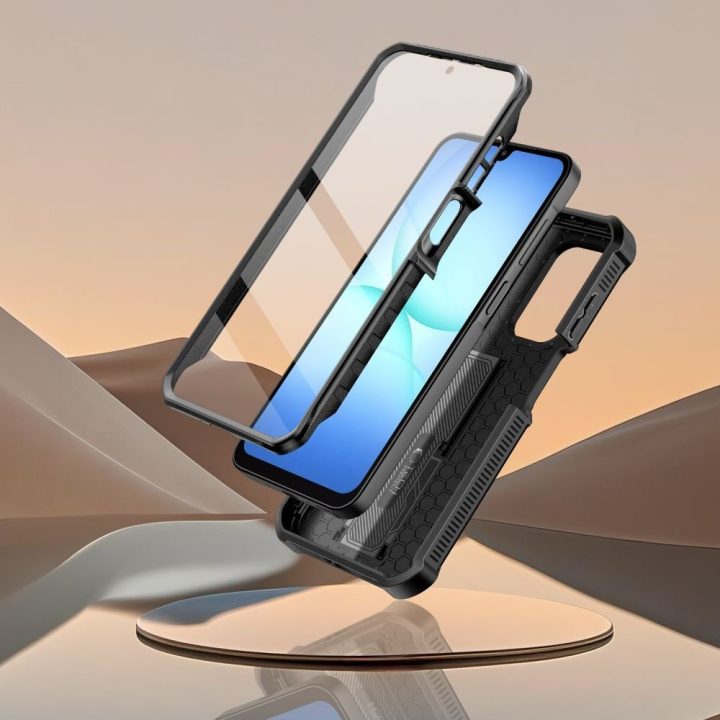 Samsung Galaxy A17 telefono dėklas juodas Kevlar Cam+