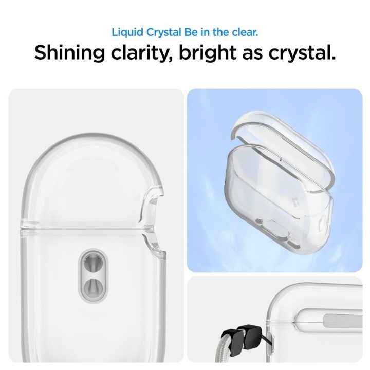 AirPods Pro 3 dėklas skaidrus Spigen