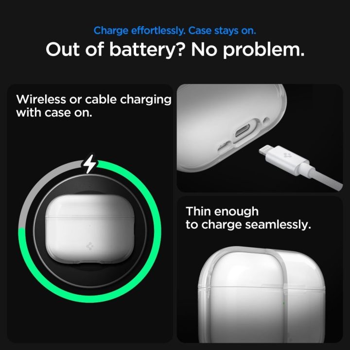 AirPods Pro 3 dėklas skaidrus Spigen