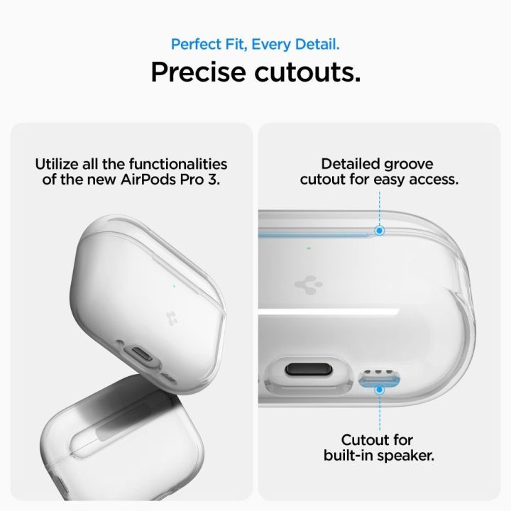 AirPods Pro 3 dėklas skaidrus Spigen