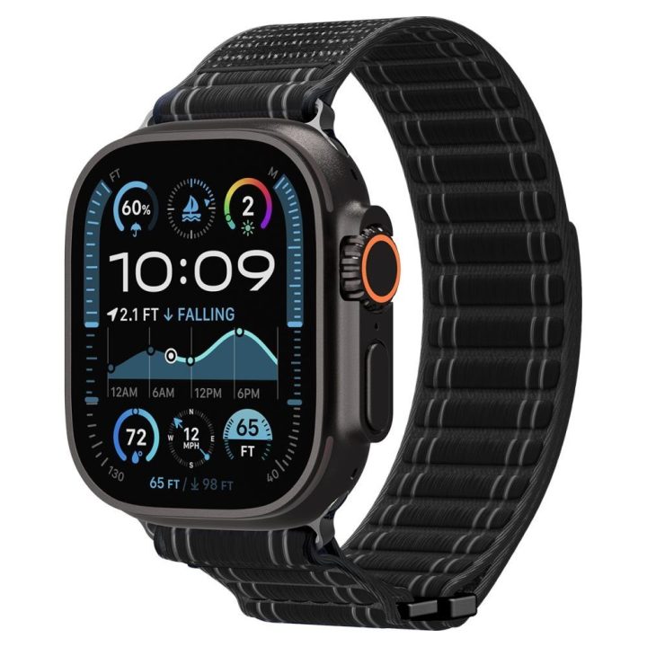 Dirželis Apple Watch 44 / 45 / 46 / 49 mm juodas Spigen
