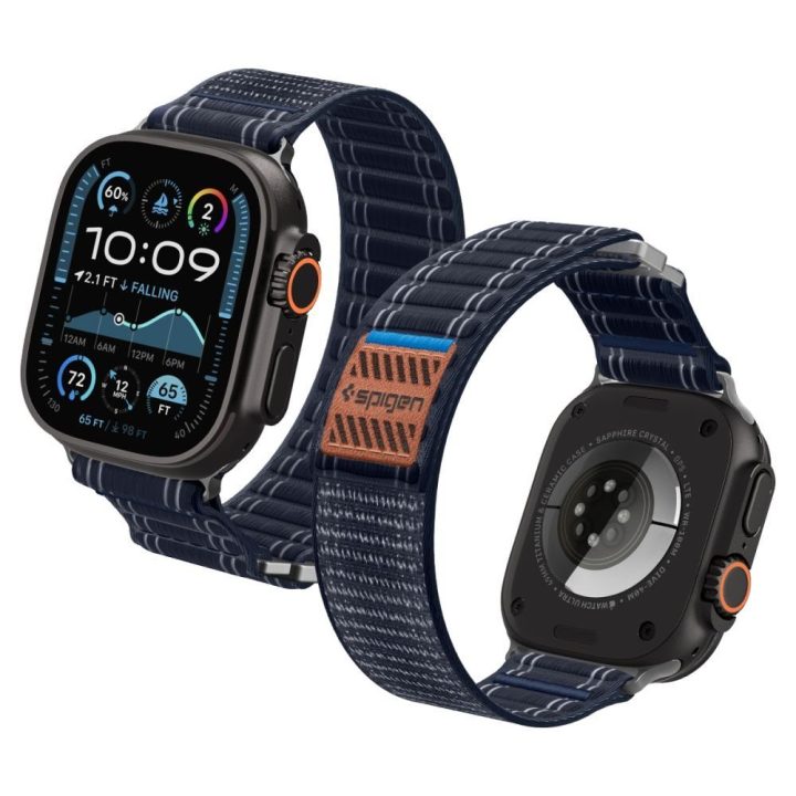 Dirželis Apple Watch 44 / 45 / 46 / 49 mm tamsiai mėlynas Spigen