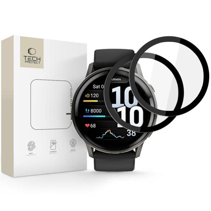 Garmin Venu 4 45 mm grūdintas stiklas 2 vnt. Glass Flex+