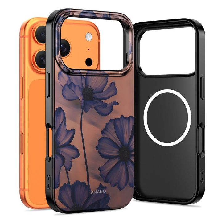 iPhone 17 Pro dėklas rudas violetinis Lamano