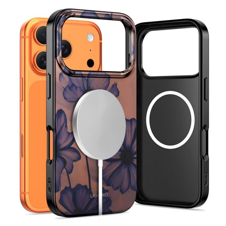 iPhone 17 Pro dėklas rudas violetinis Lamano