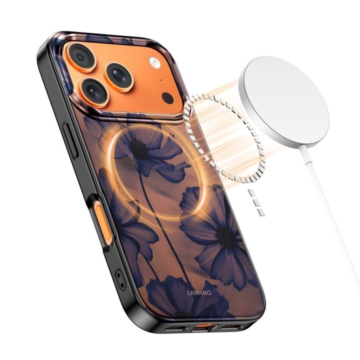 iPhone 17 Pro dėklas rudas violetinis Lamano