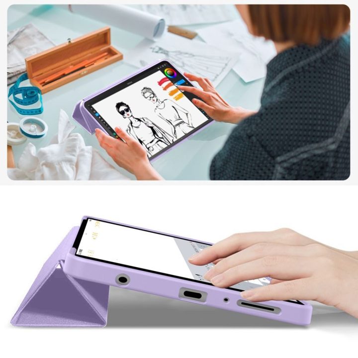 Samsung Galaxy Tab A9 / A11 8.7 dėklas violetinis TechProtect
