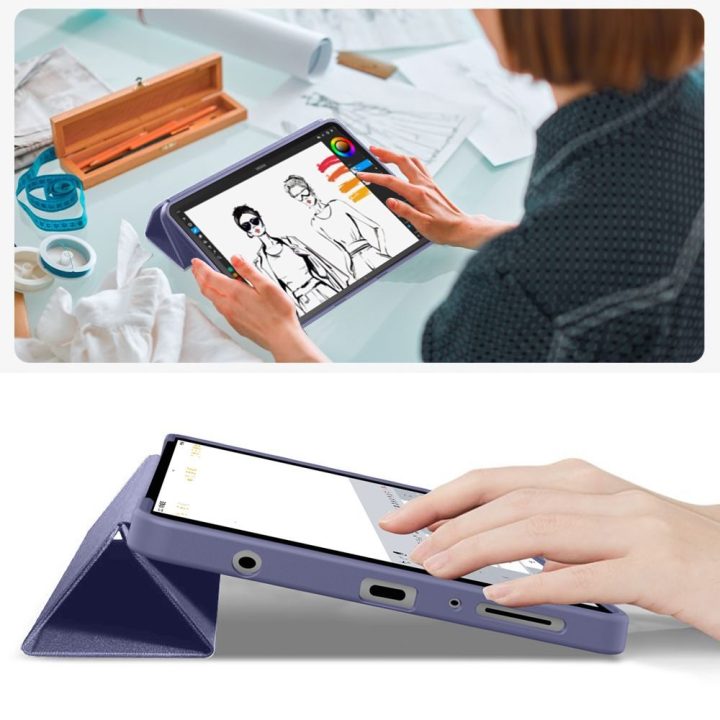 Samsung Galaxy Tab A9 / A11 8.7 dėklas navy blue TechProtect