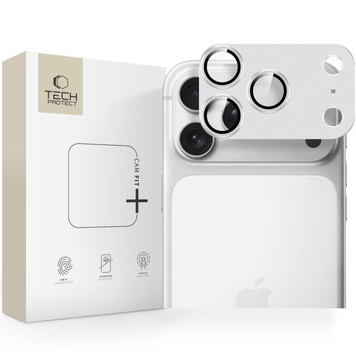 iPhone 17 Pro kameros stikliukas sidabrinis Camfull