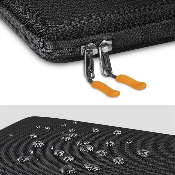 Dėklas nešiojamam kompiuteriui 15–16″ juodas ir oranžinis Hardpouch