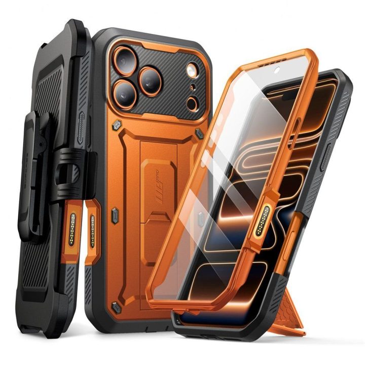 iPhone 17 Pro Max dėklas oranžinis Supcase