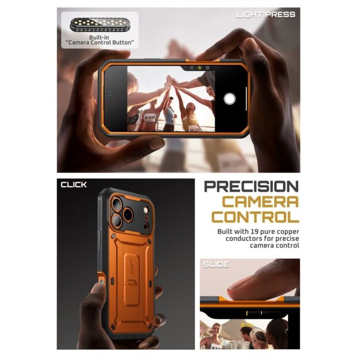 iPhone 17 Pro Max dėklas oranžinis Supcase