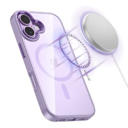 iPhone 17 telefono dėklas permatomas violetinis MagMat