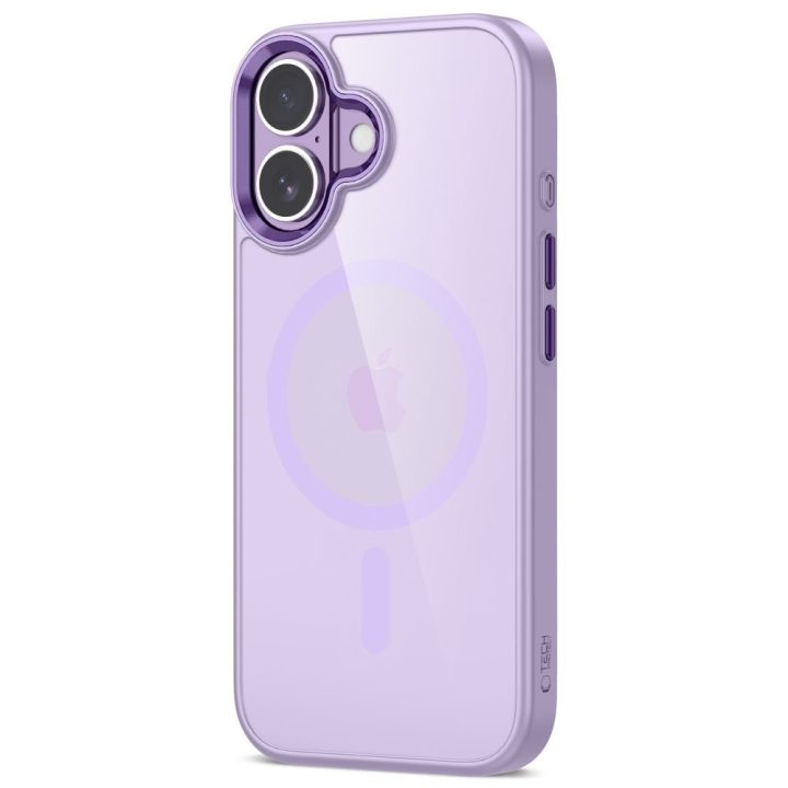 iPhone 17 telefono dėklas permatomas violetinis MagMat