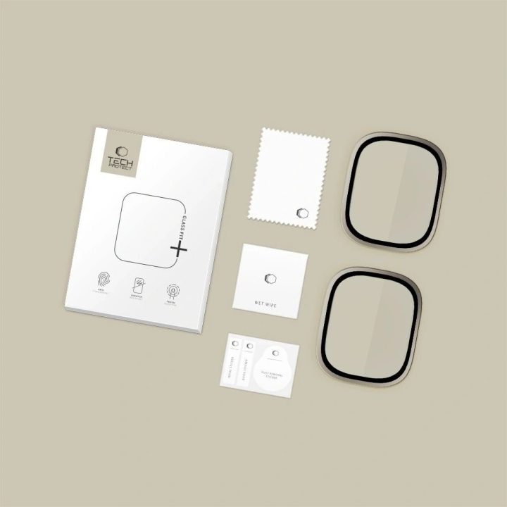 Apple Watch Ultra 49 mm grūdintas stiklas 2 vnt. sidabrinis ir juodas