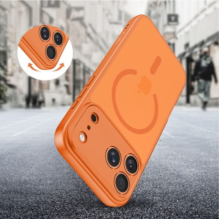 iPhone 17 Pro Max telefono dėklas oranžinis BasicMag