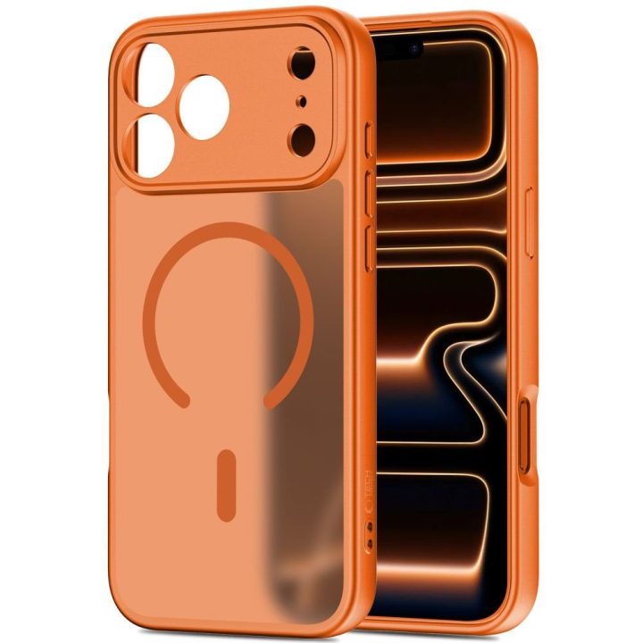 iPhone 17 Pro Max telefono dėklas oranžinis BasicMag