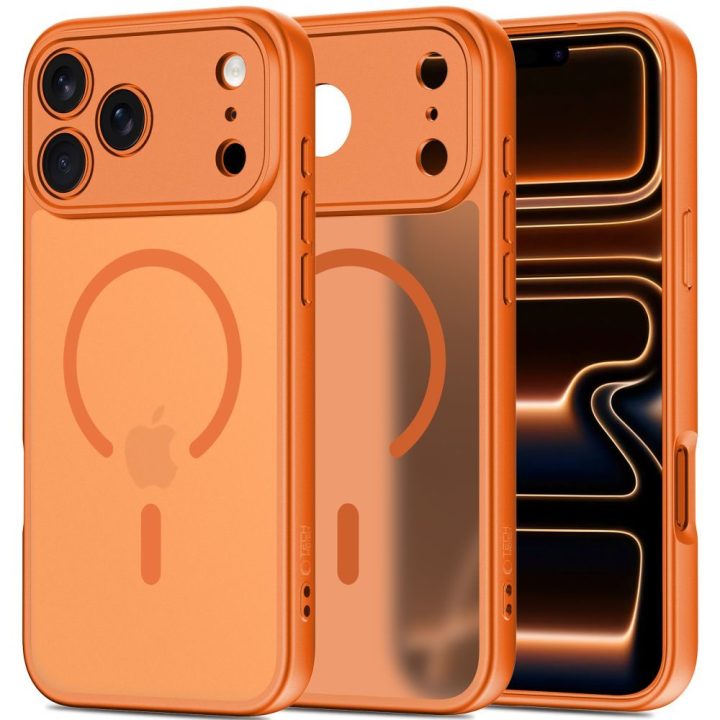 iPhone 17 Pro Max telefono dėklas oranžinis BasicMag