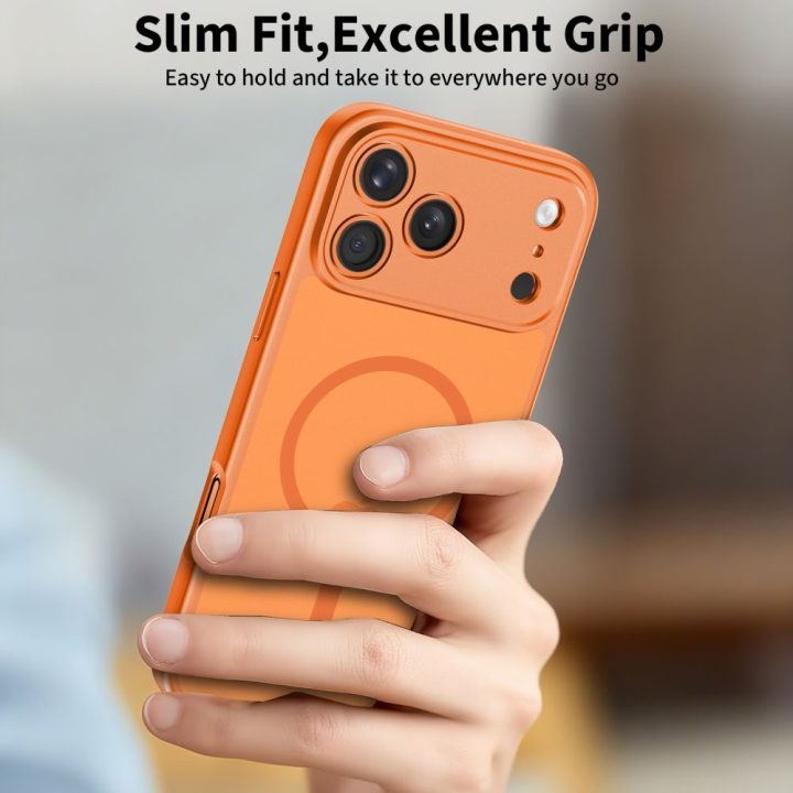 iPhone 17 Pro Max telefono dėklas oranžinis BasicMag