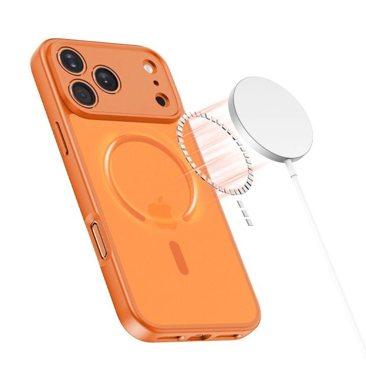 iPhone 17 Pro Max telefono dėklas oranžinis BasicMag