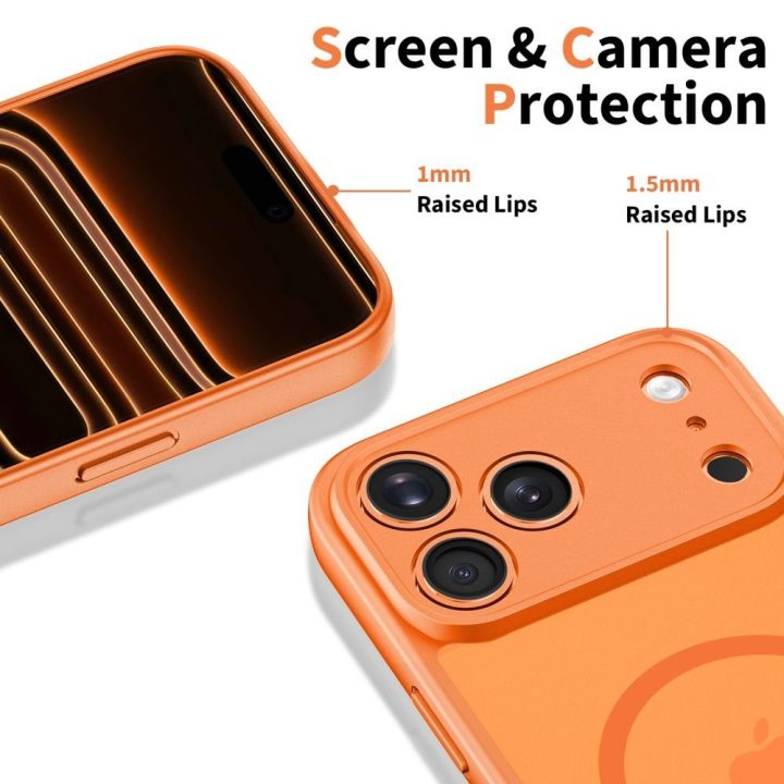 iPhone 17 Pro Max telefono dėklas oranžinis BasicMag
