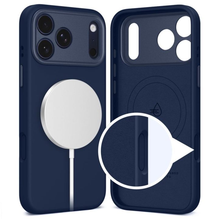 iPhone 17 Pro dėklas MagSafe tamsiai mėlynas Uniq