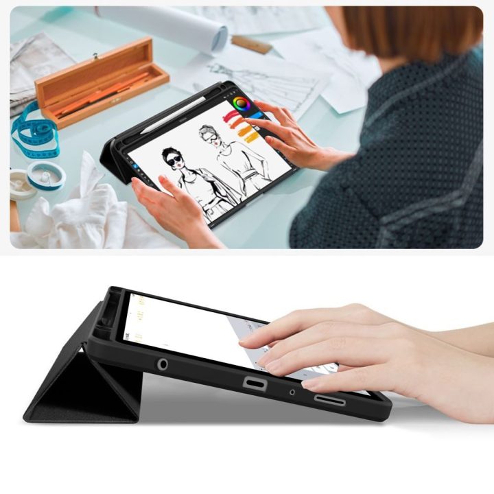 Samsung Galaxy Tab A9 / A11 8.7 dėklas juodas SC Pen Hybrid