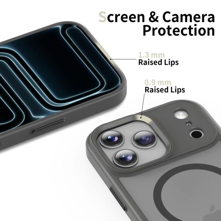 iPhone 17 Pro Max dėklas pilkas MagMat