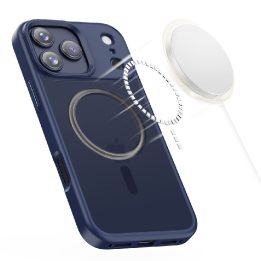 iPhone 17 Pro Max telefono dėklas tamsiai mėlynas MagMat